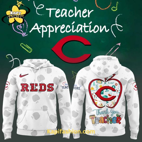 Cincinnati Reds Happy Teacher Day Hoodie