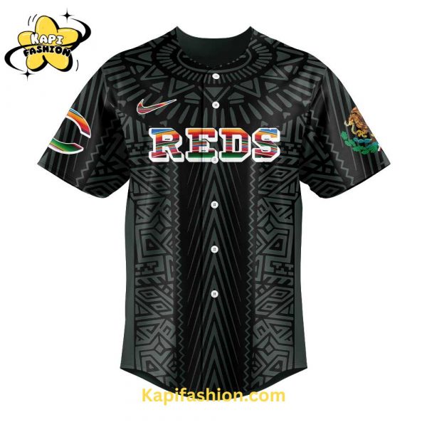 Cincinnati Reds Mexican Heritage Night New Black Jersey
