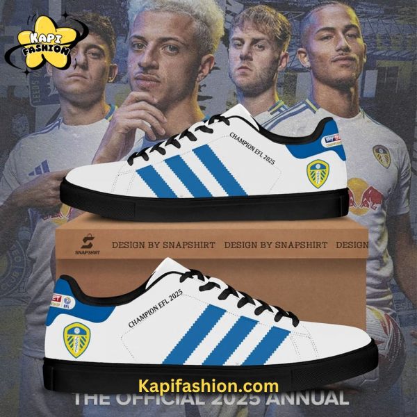 Leeds United New Limited Edition Champions EFL 2025 Black Stan Smith