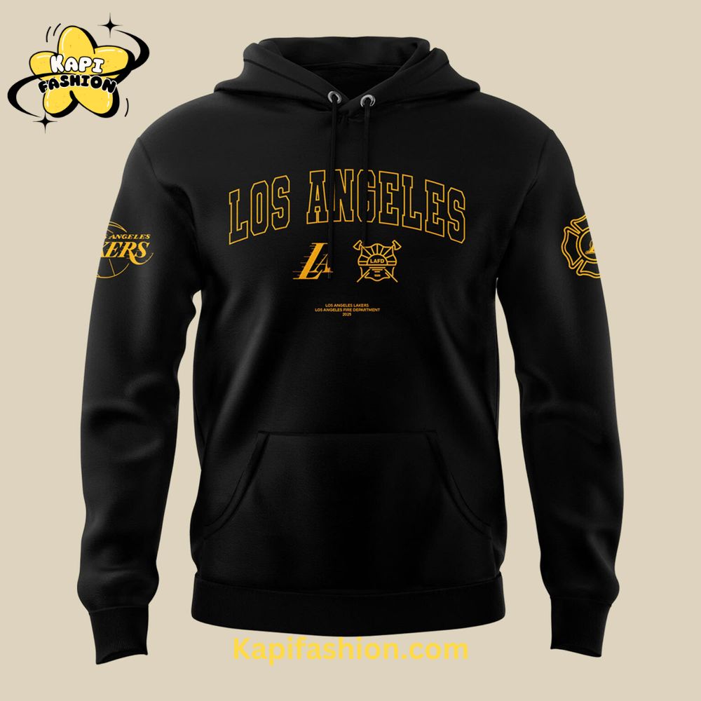 Los Angeles Lakers LA First Responders Always in Our Heart Hoodie Los Angeles Lakers LA First Responders Always in Our Heart Hoodie