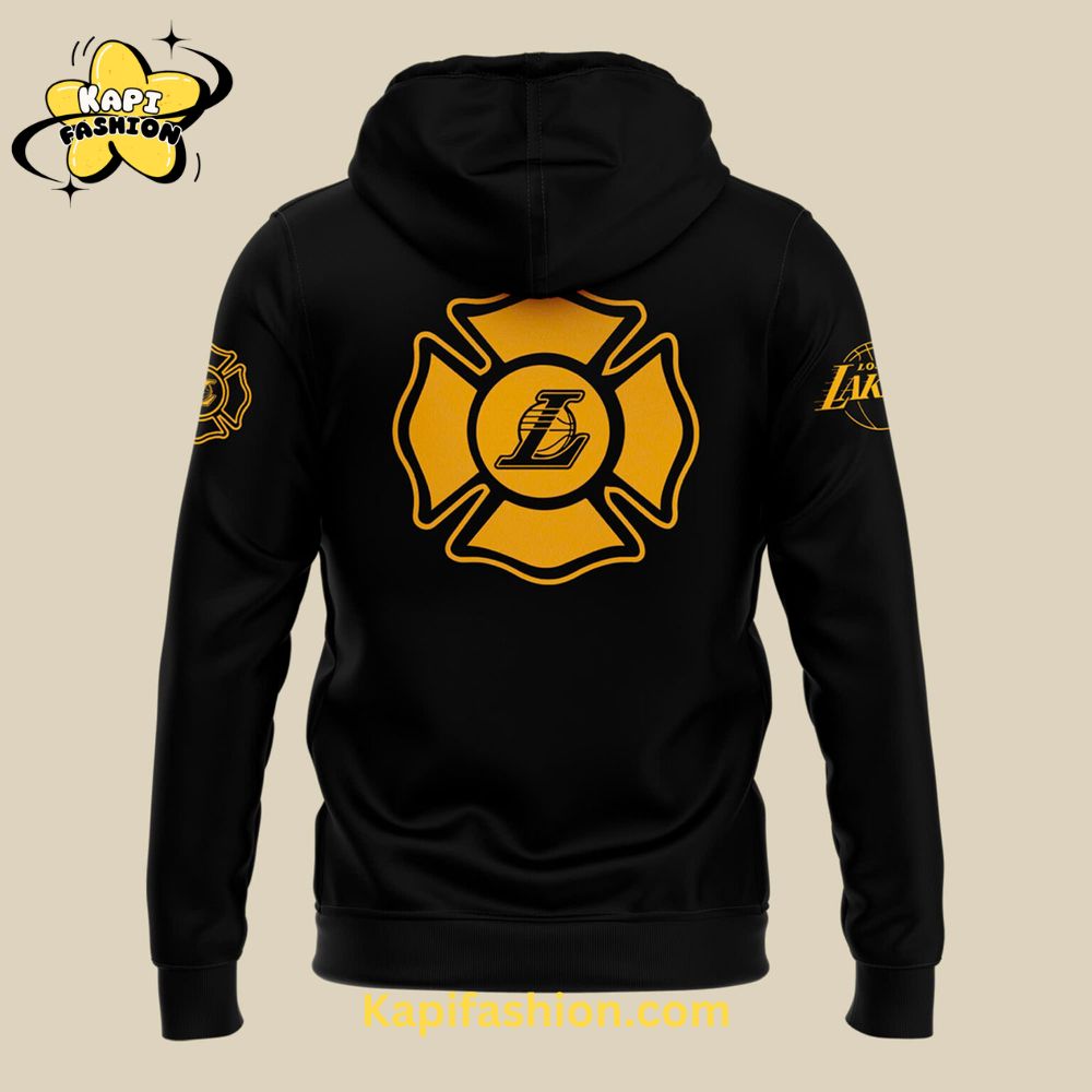 Los Angeles Lakers LA First Responders Always in Our Heart Hoodie Los Angeles Lakers LA First Responders Always in Our Heart Hoodie