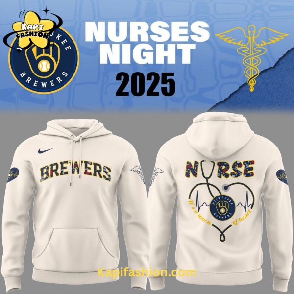 Milwaukee Brewers NURSES NIGHT White Hoodie