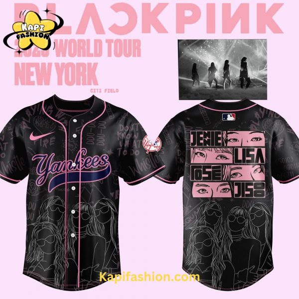 New York Yankees BLACKPINK Limited Edition Black Jersey 2025