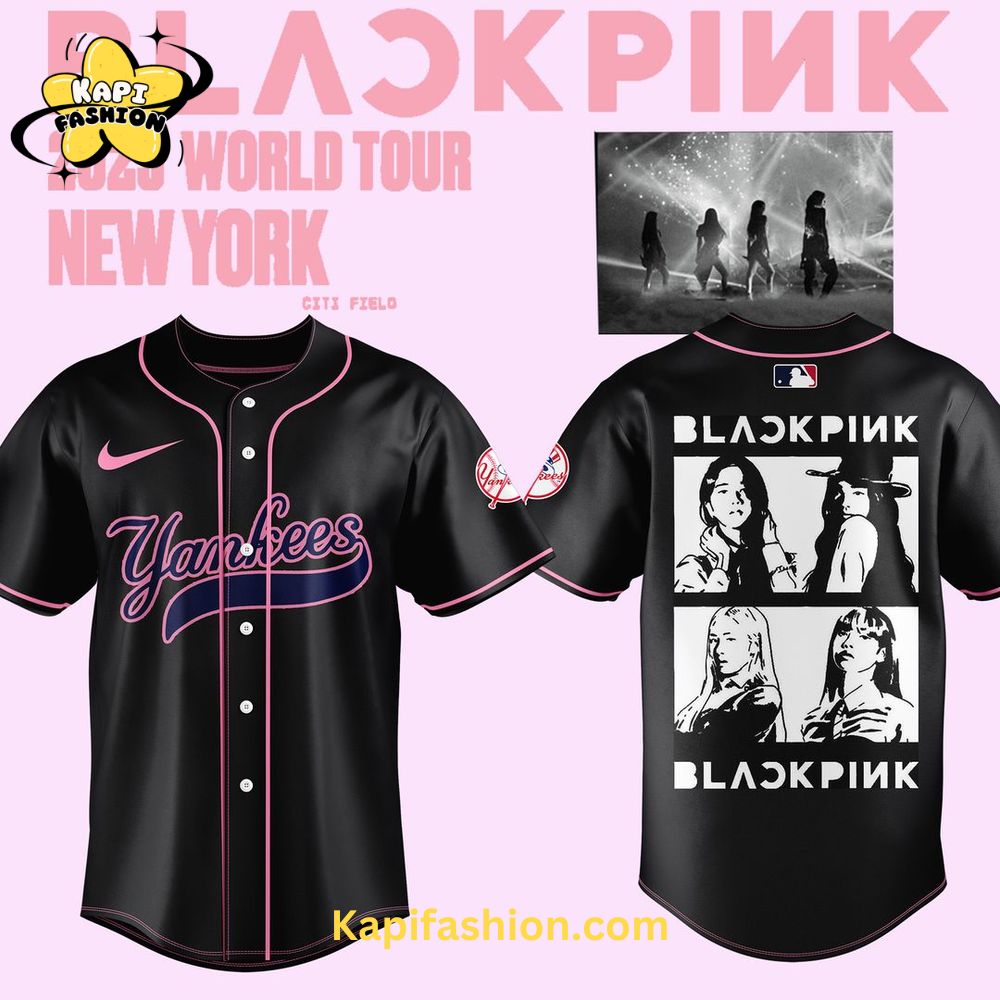 New York Yankees BLACKPINK Limited Edition Black Jersey 2025 V2 New York Yankees BLACKPINK Limited Edition Black Jersey 2025 V2