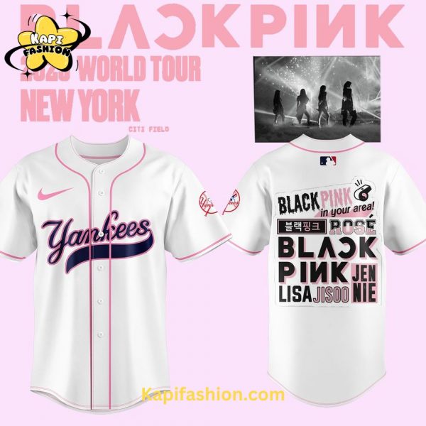 New York Yankees BLACKPINK Limited Edition White Jersey 2025 V3