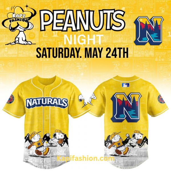 Northwest Arkansas Naturals Peanuts Night Special Jersey 2025