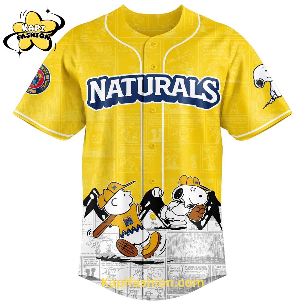 Northwest Arkansas Naturals Peanuts Night Special Jersey 2025 Northwest Arkansas Naturals Peanuts Night Special Jersey 2025