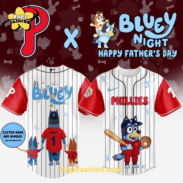 Philadelphia Phillies Blue Night x Happy Fatherâs Day Limited Edition Jersey 2025