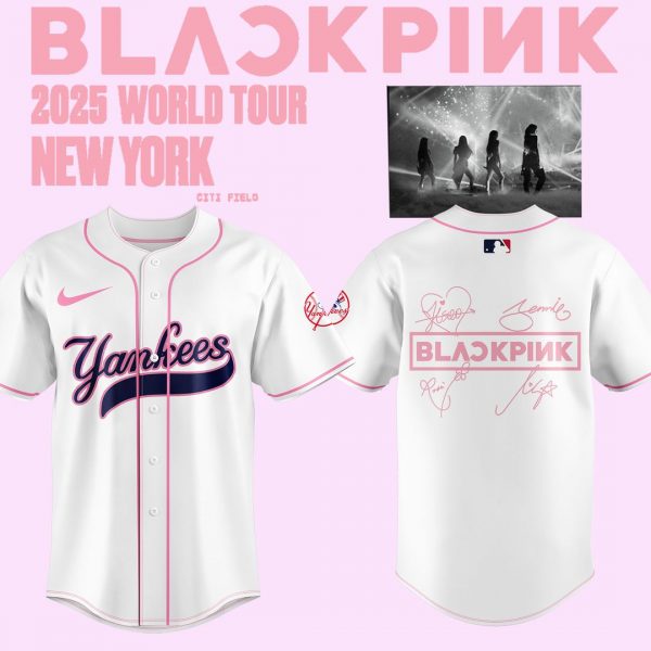New York Yankees BLACKPINK Limited Edition White Jersey 2025 V2