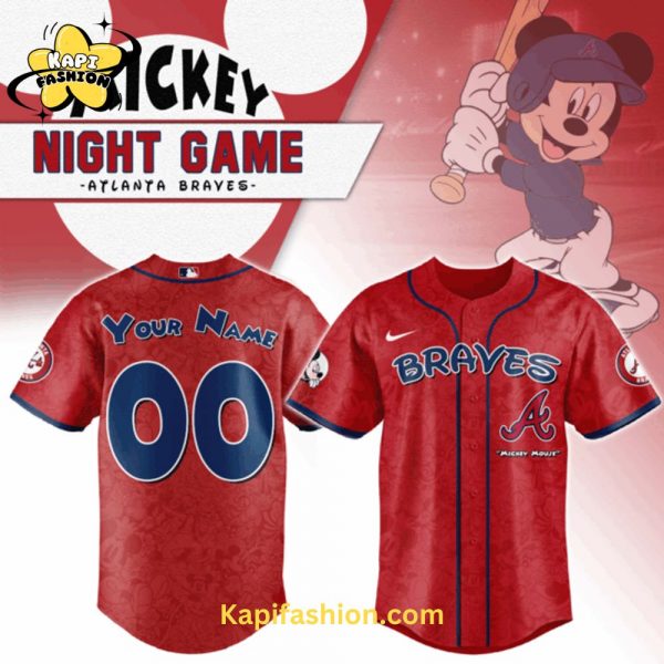 Atlanta Braves Mickey Mouse Night Game Jersey