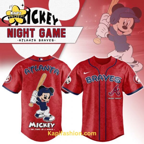 Atlanta Braves Mickey Mouse Night Game Jersey V2