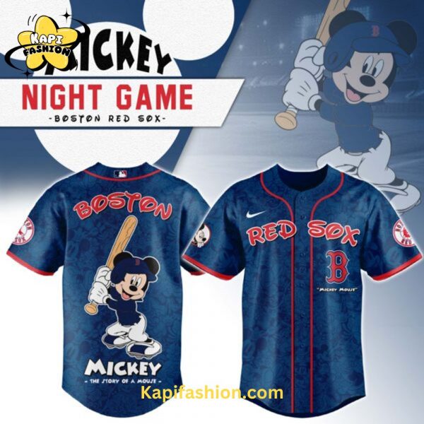 Boston Red Sox Mickey Mouse Night Game Jersey V2