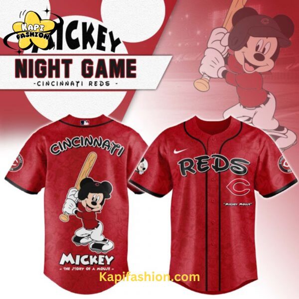 Cincinnati Reds Mickey Mouse Night Game Jersey V2