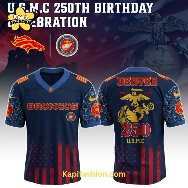Denver Broncos US U.S.M.C 250th Birthday Limited Edition Jersey