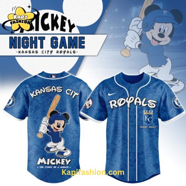 Kansas City Royals Mickey Mouse Night Game Jersey V2