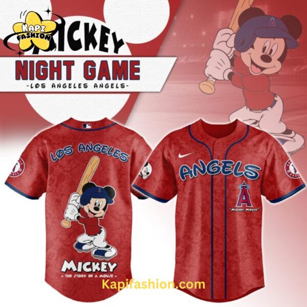 Los Angeles Angels Mickey Mouse Night Game Jersey V2