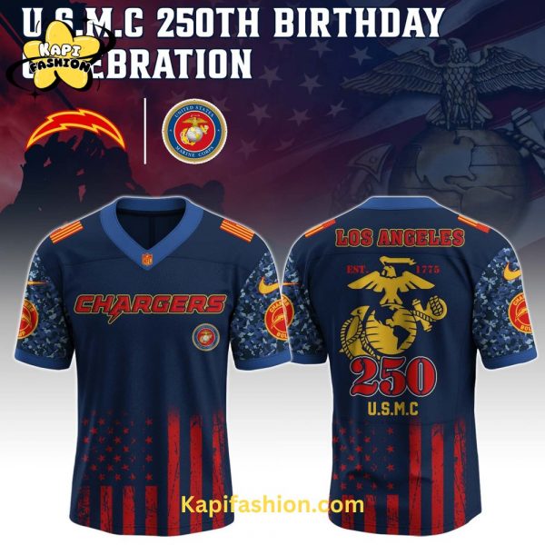 Los Angeles Chargers US U.S.M.C 250th Birthday Limited Edition Jersey