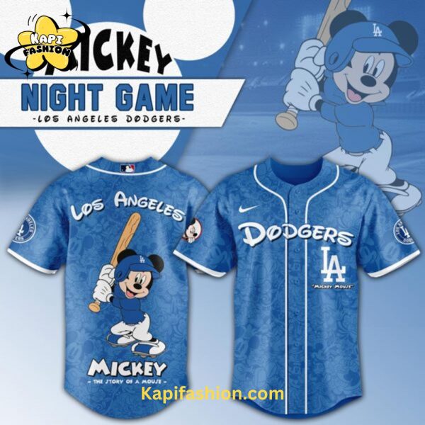 Los Angeles Dodgers Mickey Mouse Night Game Jersey V2
