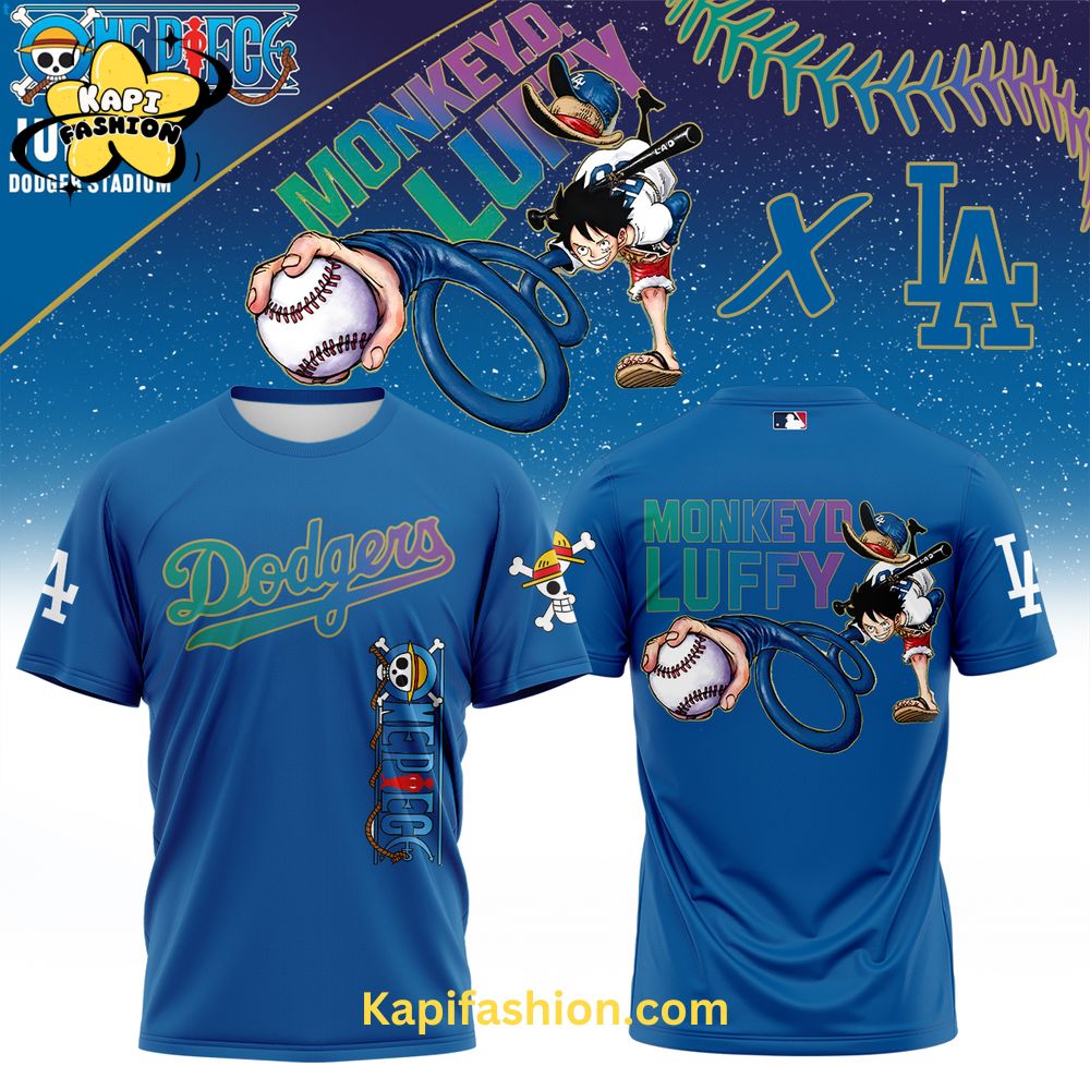 Los Angeles Dodgers ONE PIECE Night Tshirt V3 Los Angeles Dodgers ONE PIECE Night Tshirt V3