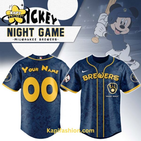 Milwaukee Brewers Mickey Mouse Night Game Jersey