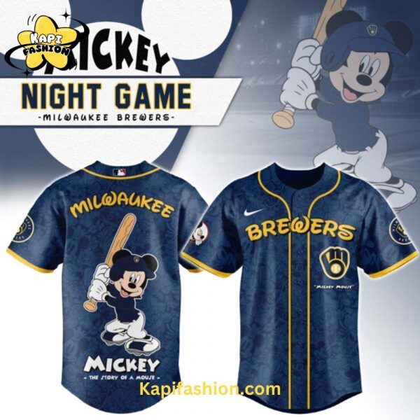 Milwaukee Brewers Mickey Mouse Night Game Jersey V2