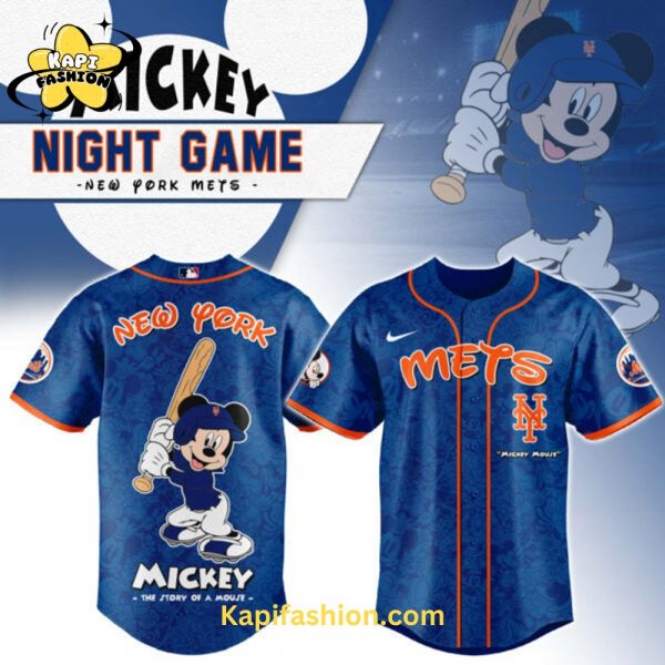 New York Mets Mickey Mouse Night Game Jersey V2