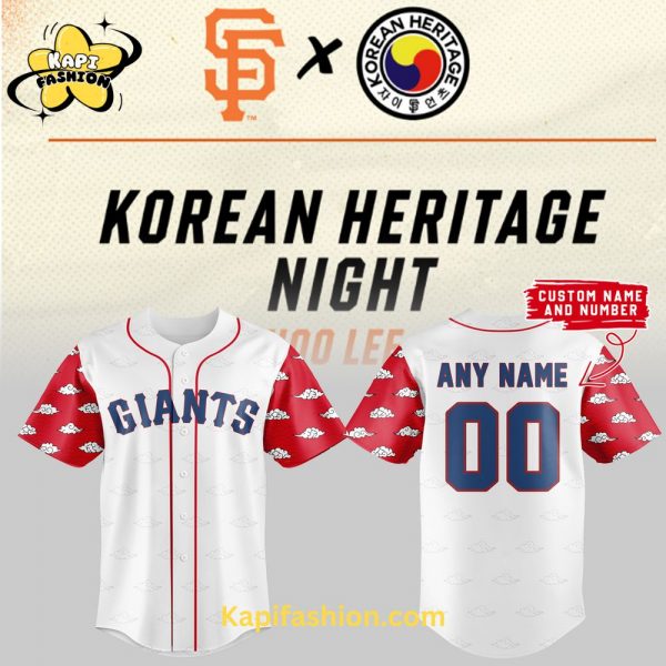 San Francisco Giants Korean Heritage Celebration Custom Name Jersey