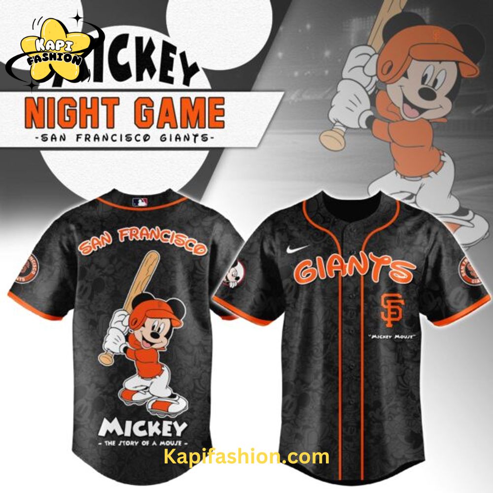 San Francisco Giants Mickey Mouse Night Game Jersey V2 San Francisco Giants Mickey Mouse Night Game Jersey V2