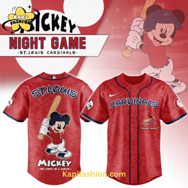 St.Louis Cardinals Mickey Mouse Night Game Jersey V2