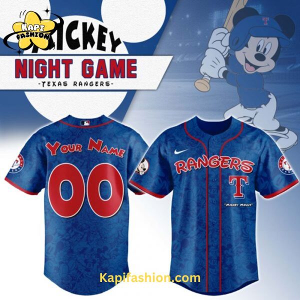 Texas Rangers Mickey Mouse Night Game Jersey