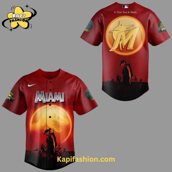 Kapifashion2FMiami Marlins Baseball Jurassic World Rebirth Limited Edition Jersey 2