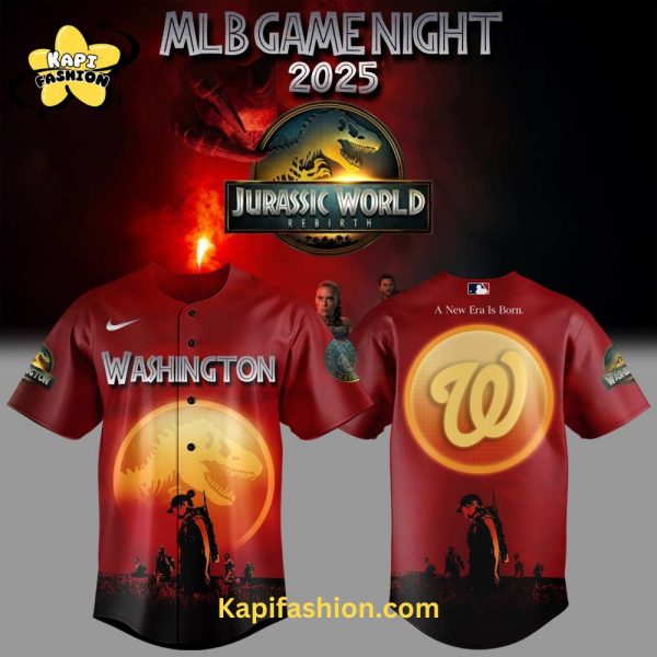 Washington Nationals Baseball Jurassic World Rebirth Limited Edition Jersey